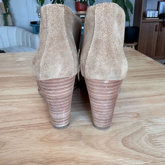 Lucky Brand Tan Suede Wedge Booties - Picture 5 of 7